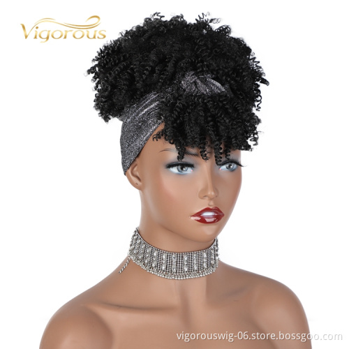 2020 Fiber Wig Headwrap Short Spring Custom Elastic Adjustable Plastic Silver Ladies Headband Synthetic Hair